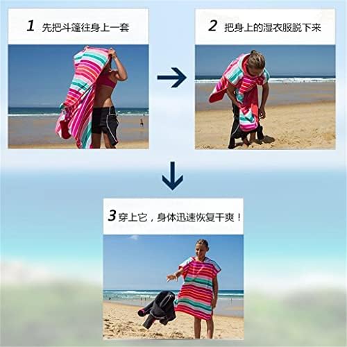 DHTDVD כיס גדול מיקרופייבר חליפת צלילה החלפת חלוק פונצ'ו מגבת חוף למבוגרים לייבוש מהיר גלימת ספורט