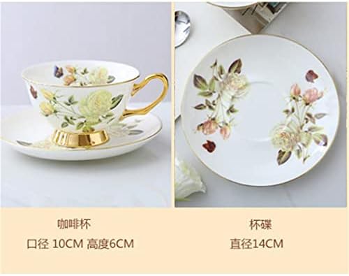 Zhuhw עצם ורד סין סט קפה סט חרסינה אנגלית סט קפה כוס קפה ספל קפה כלים כוס שימושי