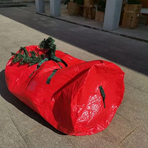 חג המולד זר אחסון תיק עם מחוזק ידית עץ חג המולד אחסון תיק ארגונית תיק עמיד למים עץ חג המולד אחסון תיק