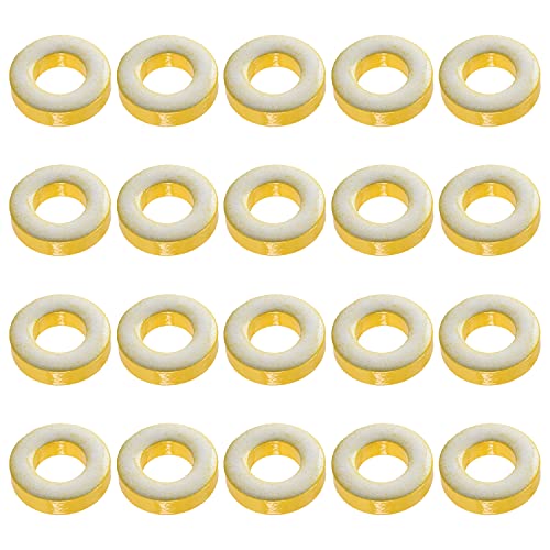 פילקט 35 יח 'טורואיד ליבת טורואיד חנק אבקת ברזל טבעת פריט טבעת 9.4x17.5x4.83 ממ ， צהוב ולבן
