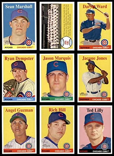משנת 2007 Topps Heritage Chicago Cubs כמעט שלמה קבוצה סט של Chicago Cubs NM/MT Cubs