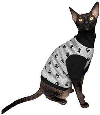 סוודר החורף של Kotomoda Sphynx חתול Happeypaws בגדי חתול עירומים חסרי שיער