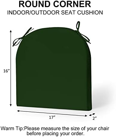 כריות כיסא חיצוניות של Lovtex 17 x16 x2 חבילה של 4, כריות פטיו לריהוט חיצוני, כריות מושב עגולות בפינה עגולה,
