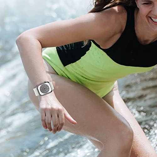 Bxuxohs רצועת אוקיינוס ​​ל- Apple Watch 49 ממ 38 ממ 40 ממ 41 ממ 42 ממ 44 ממ 45 ממ, החלפת סיליקון ספורט