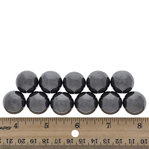 אבני חן היפנוטי: 10 יחידות שחור מגנטי המטיט סיבובים - 0.75 אינץ גודל-בתפזורת קרמיקה פריט מגנטים