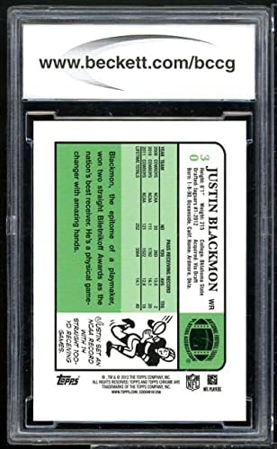 כרטיס טירון של ג'סטין בלקמון 2012 Topps Chrome 1984 BGS BCCG 10