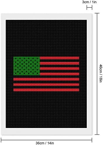 האפרו אמריקאי דגל מותאם אישית יהלומי ציור ערכות צבע אמנות תמונה על ידי מספרים עבור בית קיר קישוט 12 איקס