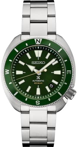 שעון אוטומטי נירוסטה עם חיוג ירוק לגברים של סייקו-15