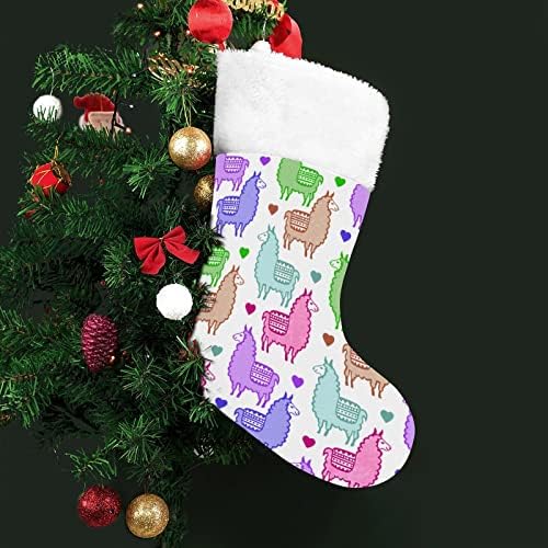LLAMO צבעוני בהתאמה אישית גרבי חג מולד ביתי עץ חג המולד קישוטי תלייה
