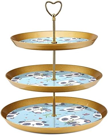 3 טייר קאפקייקס סטנד מגדל קפקייקס מגדל עוגת קאפקייקס מגדל עץ קינוח למסיבות אירועים עיצוב, במבוק דפוס חיה