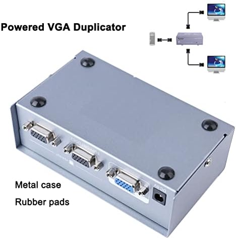 DTECH 2 WAY מופעל VGA מפצל מגבר קופסא רזולוציה גבוהה 1080p SVGA וידאו 1 ב -2 OUT 250 מגה הרץ למחשב אחד למחשב
