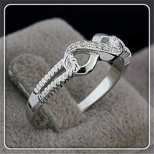 הילה תכשיטי נשים זירקון אינפיניטי חתונה 925 כסף טבעת מתנה הטובה ביותר קריסטל טבעות גודל 5-11