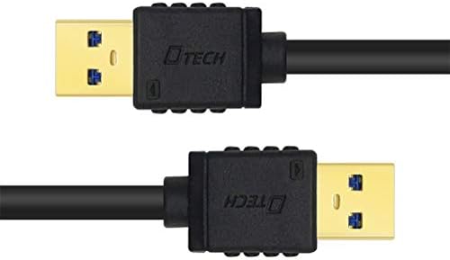 Dtech 3 ft USB 3.0 סוג A לכרות כבלים לזכר מהירות גבוהה של חוט הנתונים בשחור