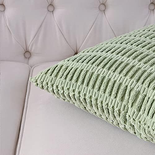 הומי מפואר 2 חבילות כיסויי כריות דקורטיביים ירוקים מרווה בגודל 18 על 18 אינץ ' לספת מיטת ספה, מארז כרית