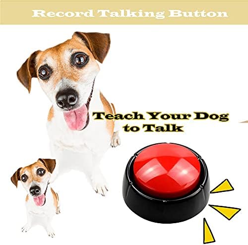 נטו לצריבה כפתור, זמזם מדבר כפתור להקליט קול תיבת 30 שניות כלב כפתורי תקשורת לחיות מחמד אימון זמזם, מצחיק
