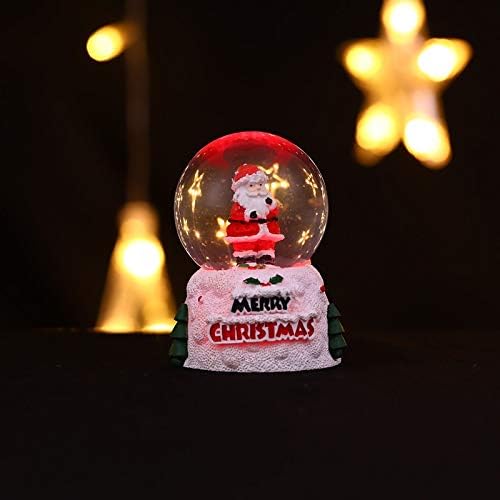 חג המולד אור קריסטל כדור סנטה קלאוס זכוכית כדור שולחן עם ערב חג המולד מתנה לילדים בית תפאורה