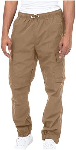 מכנסיים מטען לגברים מוצק מקרית כיסים מרובים חיצוני כושר מכנסיים מכנסיים מטען מכנסיים בתוספת גודל