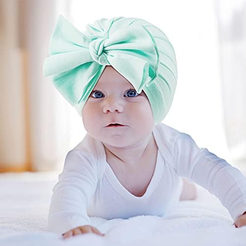 3 חתיכות תינוק קשת קשר טורבן כובעי כפת כיסויי ראש לפעוטות בנות