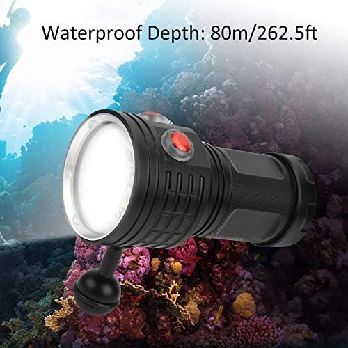 ZYHHDP פנס אטום למים, לפיד אור LED צלילה, לפיד בטיחות צלילה, צילום מתחת למים מילוי אור לארץ חיצונית