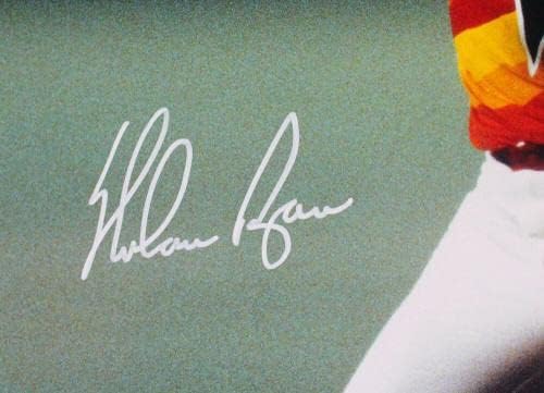נולן ראיין חתימה אסטרוס 16x20 HM המגרש אנכית ג'רזי קשת -אייב הולו - תמונות MLB עם חתימה