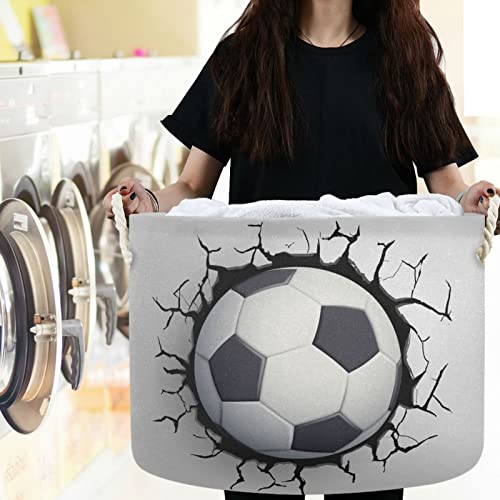 כדור כדורגל ויססוני מעופף סלי כביסה תלת מימדי אחסון בד אחסון קופסת אחסון קופסת אחסון מתקפלת סל בגדי