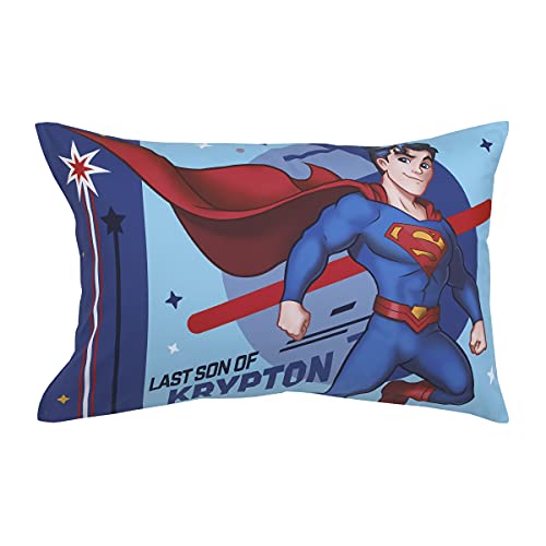 כל מה שגיבור סופרמן סופרמן באימונים אימון כחול ואדום 4 חלק מיטות פעוטות - שמיכה, סדין תחתון מצויד,