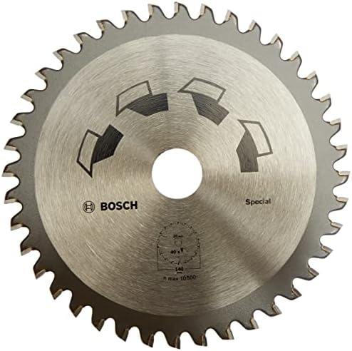Bosch 2609256885 140 ממ מסור מעגלי להב מיוחד, 40 שיניים, נשא 20 ממ/נשא עם טבעת הפחתה 12.75 ממ