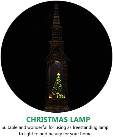 Nuobesty Santa Globe חג המולד מואר שלג מואר גלובוס פנס עם עץ חג המולד חג המולד חג המולד פנס תאורה- מנורה