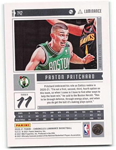 2020-21 Panini Chronicles 142 Payton Pritchard RC טירון בוסטון סלטיקס NBA כרטיס מסחר בכדורסל