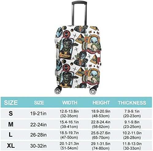 שטח פולשים דפוס מזוודות מקרה כיסוי מגן מתאים 19-32 אינץ נסיעות מזוודה לגברים נשים