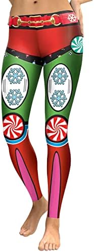 נשים גרביונים גרפי מכנסיים חותלות גרביונים אימון אתלטי חופשת חג המולד גבוהה רגל חם ישר רגל גרביונים