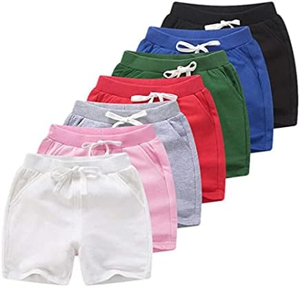 HDLEXD יוניסקס בנות בנות בנות קיץ צבע אחיד ספורט כותנה ספורט מכנסיים קצרים