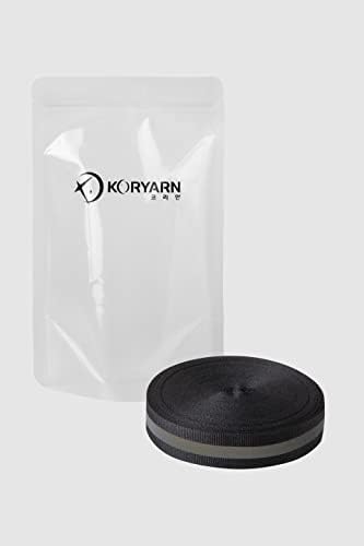 Koryarn קשת קשת קלטת רחבה לקצץ 24 ממ x 15 מטר / לבטיחות - בגדים - בד