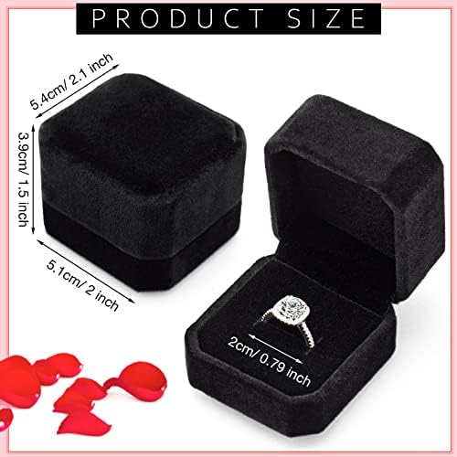 Laumoi 36 PCS קופסת טבעת קטיפה לטקס חתונה טבעת אירוס