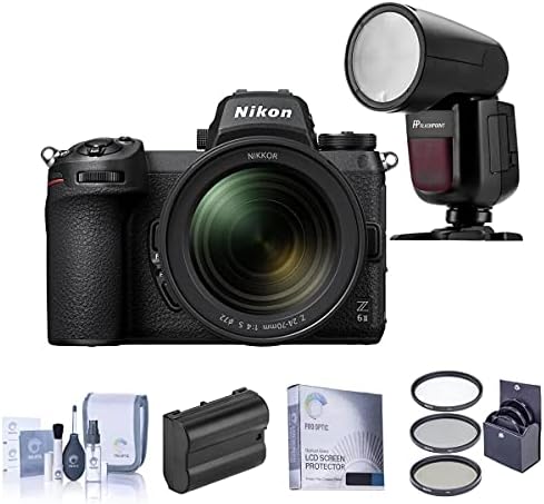 Nikon Z 6II מצלמה דיגיטלית נטולת מראה עם Nikkor Z 24-70 ממ F/4 S צרור עדשה עם פלאש נקודת זום Li-on x R2
