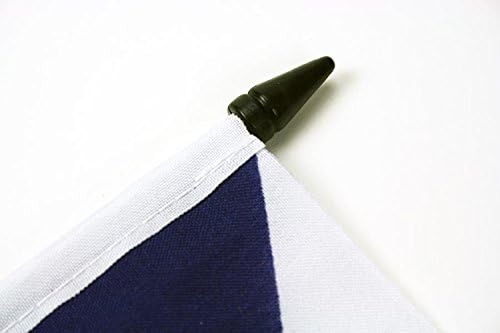 דגל AZ פרגוואי שולחן דגל 5 '' x 8 '' - דגל שולחן פרגוואי 21 x 14 סמ - מקל פלסטיק שחור ובסיס