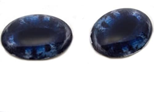 עיצובים של חרוזים של מייגן כחול כהה ושחור סגלגל סגלגל עיניים בגודל 13 ממ x 18 ממ, 18 ממ x 25 ממ, 30 ממ x