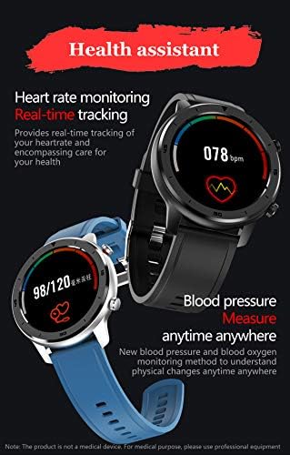 NANA Health and Fitness Smartwatch עם צג דופק, סנכרון מידע תומך, תזכורת טלפון, IP68 אטום מים