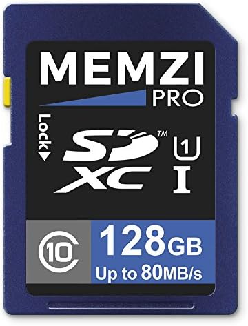 MEMZI PRO 128GB שיעור 10 80MB/s SDXC זיכרון כרטיס Panasonic HC-X1E, HC-X1, HC-X1000E, HC-X1000K,