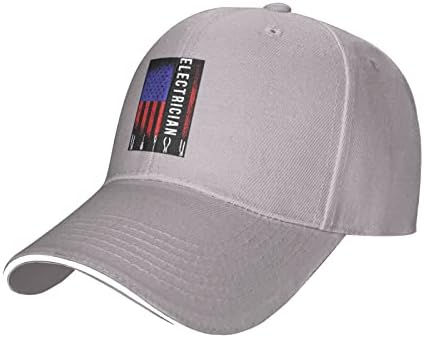 חשמלאי עם כובע בייסבול דגל אמריקאי גברים אישה מתכווננת כובע כובע יוניסקס כובעים כובעים