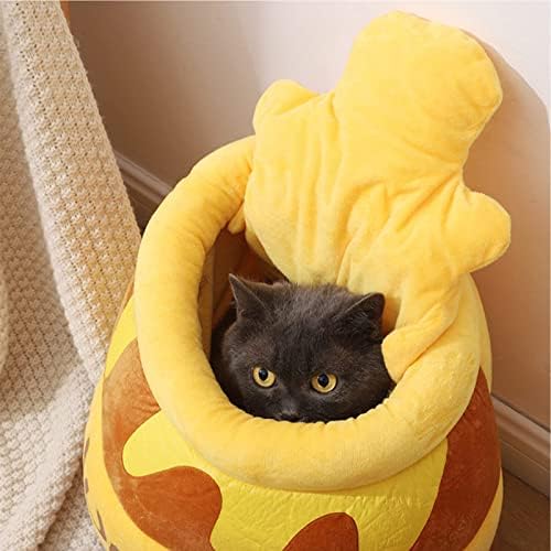 חתול שק שינה עצמי לשחק תליית דלת חתול עכבר צעצועים, פרימיום התחממות קטיפה מיטת חימום צמר חם מכוסה