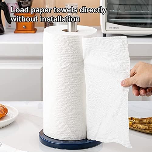 מחזיק מגבת נייר מטבח - בסיס משוקלל קרמיקה משוקלל קרמיקה מגבת נייר עמידה מתאימה לחמניות סטנדרטיות וג'מבו;