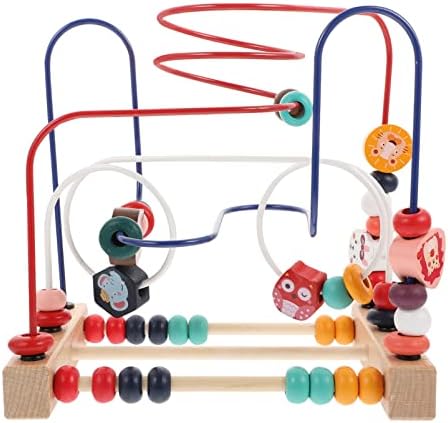 IBASENICE 3 PCS מעגל מעגל קובייה מיומנות סביב מבוך חרוזי צעצוע של צעצוע, שיפור מתנות צעצועים חינוכיים
