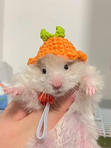 Qwinee כובע אוגר סרוג חמוד כובע חיה קטנה כובע ראש ללבוש אביזרים לגינאה צ'ינצ'ילה עכבר עכבר גרביל ובעלי חיים