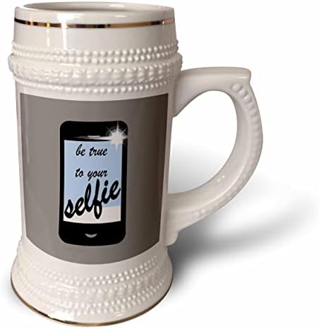 3ROSE יהיה נאמן ליישומי התמונות שלך Selfie Smartphone - 22oz Stein Mug