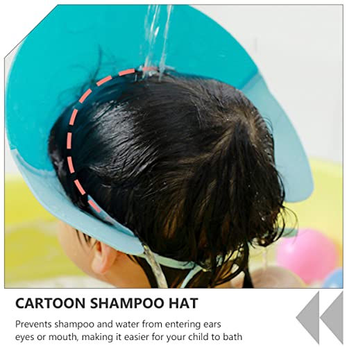 קיסנגל כובע שמש תינוק 4 חתיכות כובע מקלחת לתינוק כובע מקלחת מתכוונן כובע שמפו תינוק חמוד כובע לתינוק