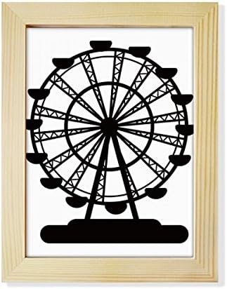 Diythinker שחור גלגל השעשועים פארק השעשועים מתאר שולחן עבודה מעטר מסגרת תמונה תצוגה ציור אמנות עץ