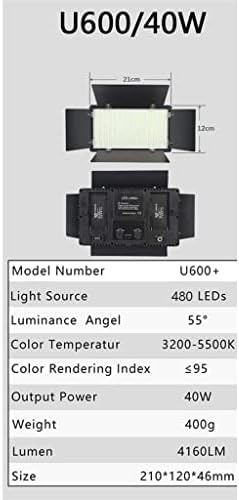 LED LED Studio Light למשחק תאורת וידאו חי הקלטה ניידת מנורת לוח צילום עם סוללת חצובה