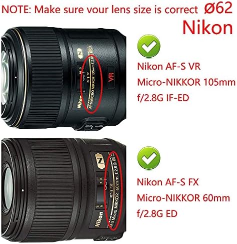 כובע עדשת מצלמה מתאים לתמרון 18-200 ממ, עבור Nikkor 60 ממ 105 ממ f/ 2.8 גרם, עבור עדשת Sony