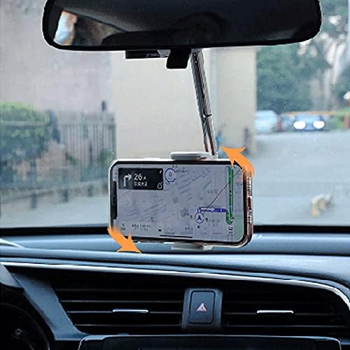 360 מעלות רכב אחורי מראה מחזיק טלפון הרכבה 12 GPS סמארטפון סמארטפון מחזיק טלפון תמיכה מתכווננת